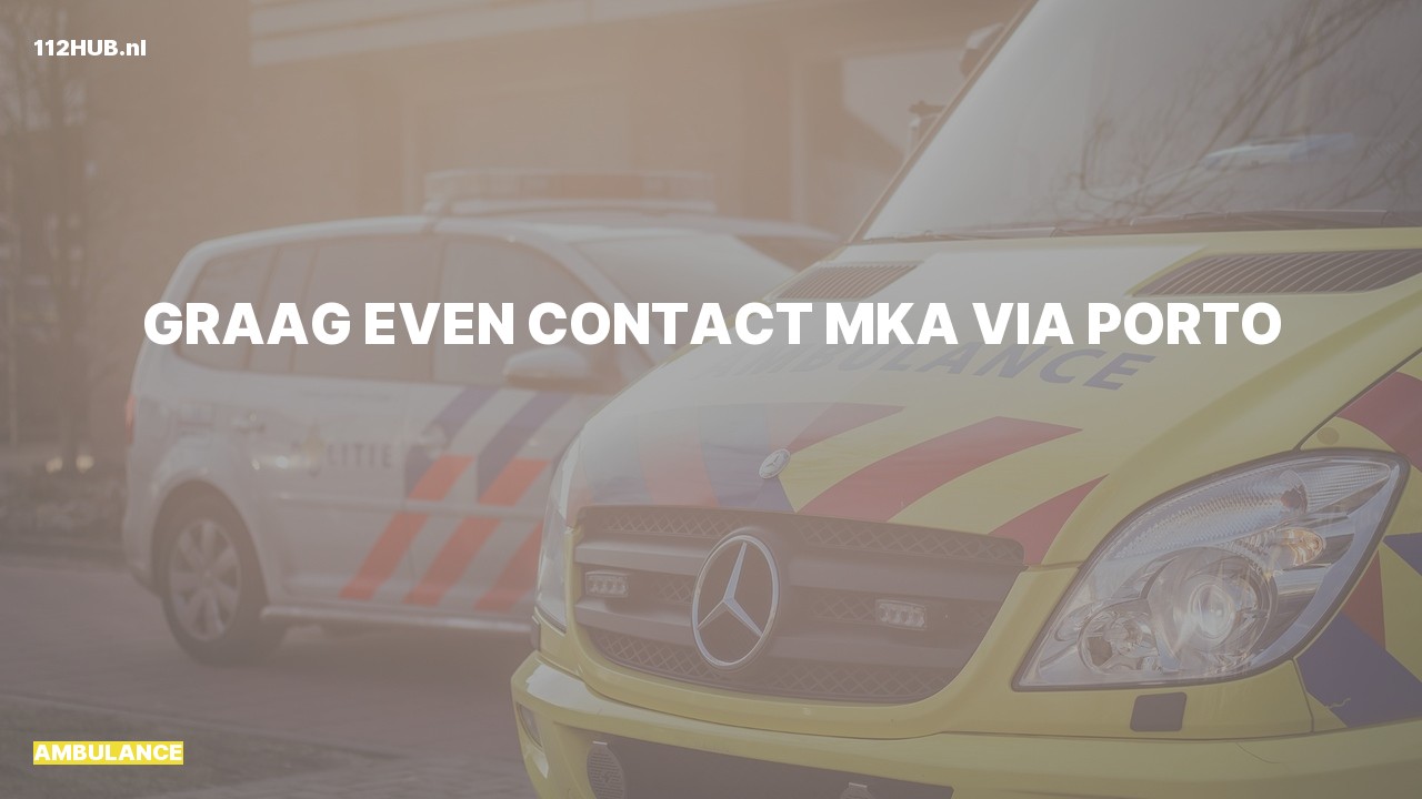 Deelafbeelding voor De ambulance is uitgerukt voor contact met de meldkamer