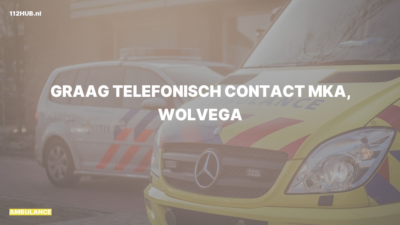 Deelafbeelding voor Ambulance contact meldkamer.
