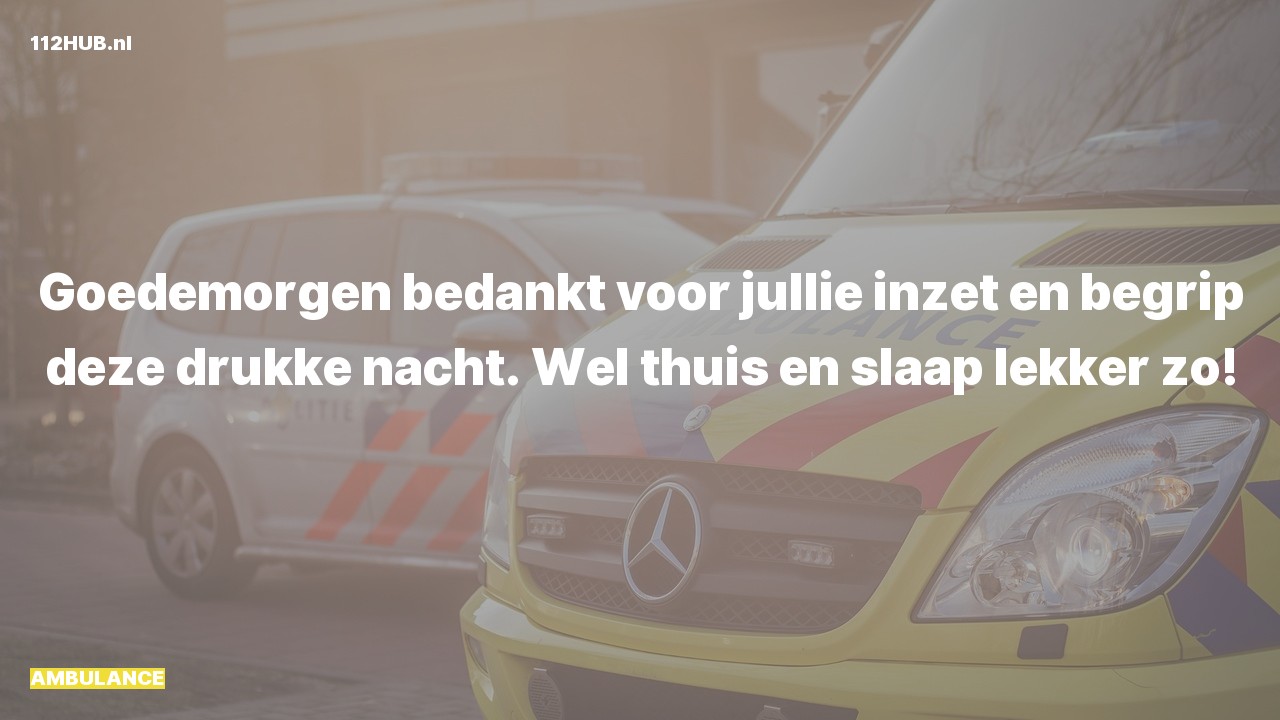 Deelafbeelding voor De ambulance is uitgerukt