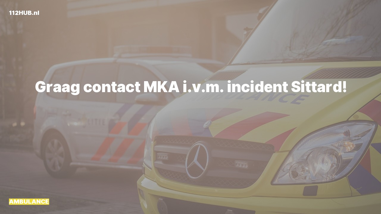 Deelafbeelding voor Ambulance contact meldkamer.