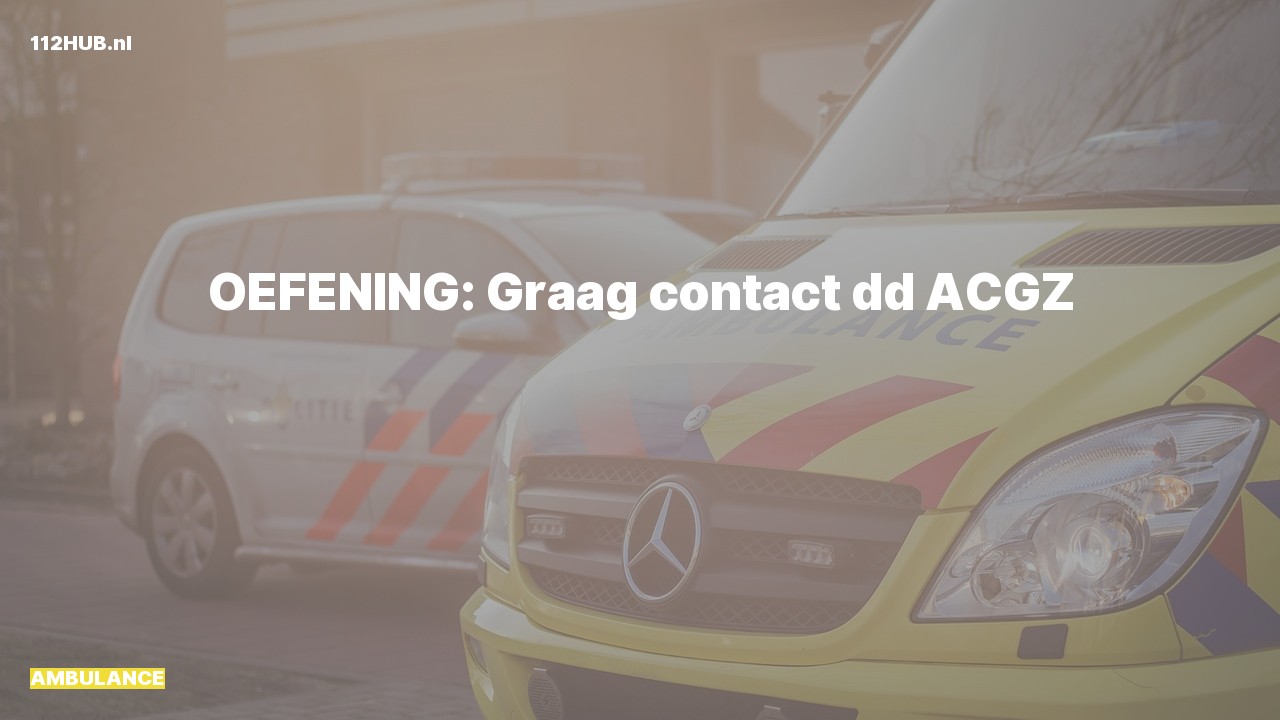 Deelafbeelding voor Ambulance (oefening) oefening.