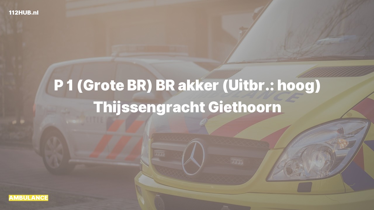 Deelafbeelding voor Ambulance met spoed naar de Thijssengracht in Giethoorn.