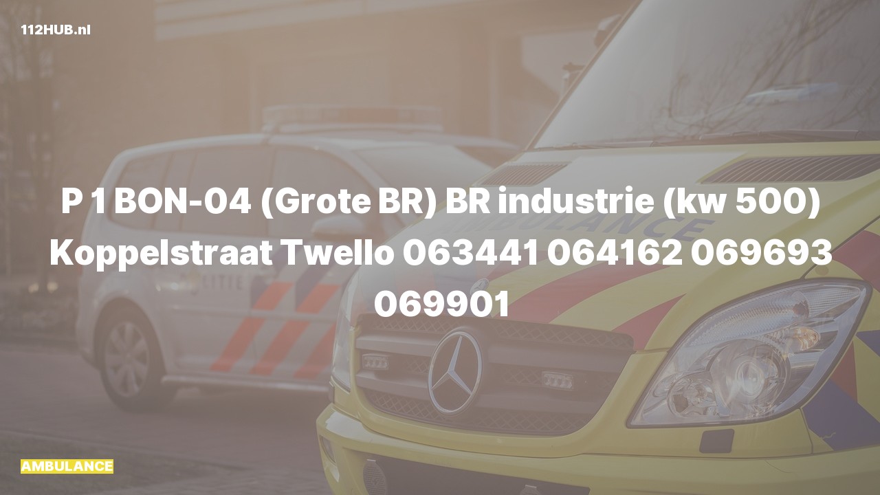 Deelafbeelding voor P2000-melding.