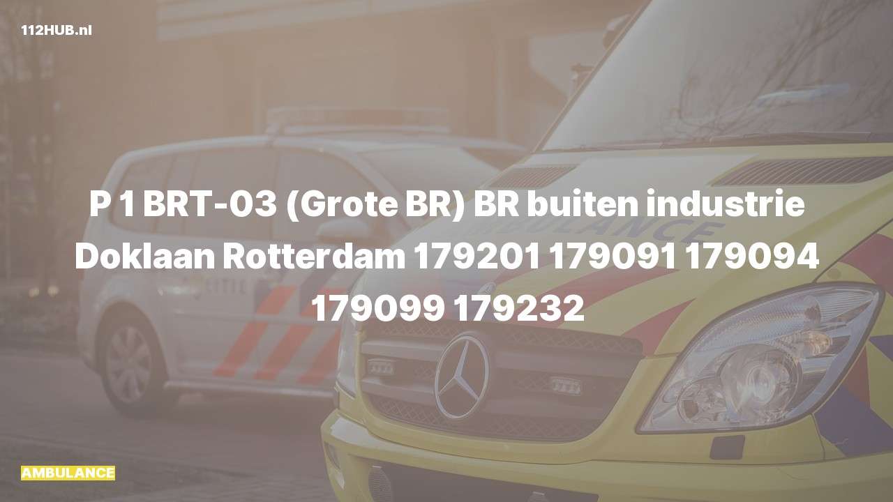 Deelafbeelding voor Ambulance met spoed naar de Doklaan in Rotterdam.
