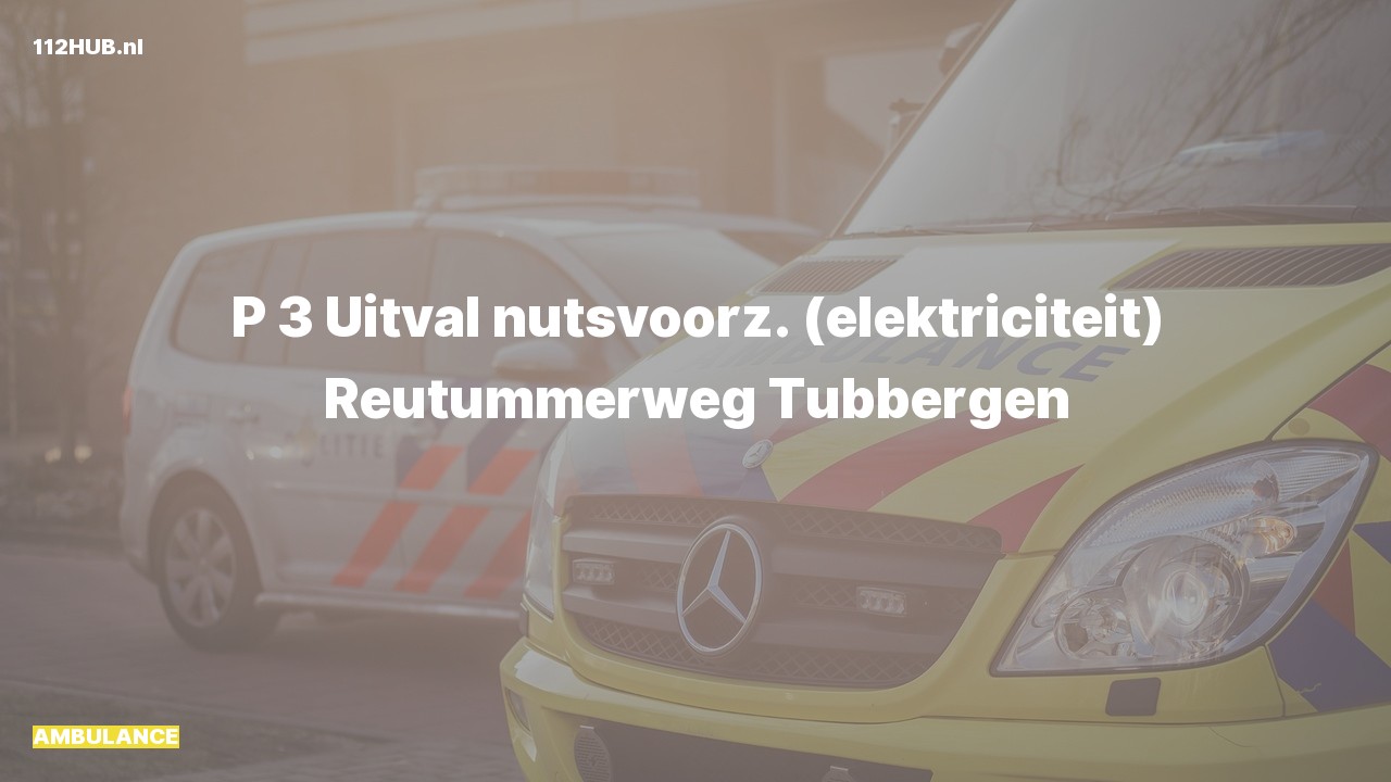 Deelafbeelding voor Ambulance naar de Reutummerweg in Tubbergen.