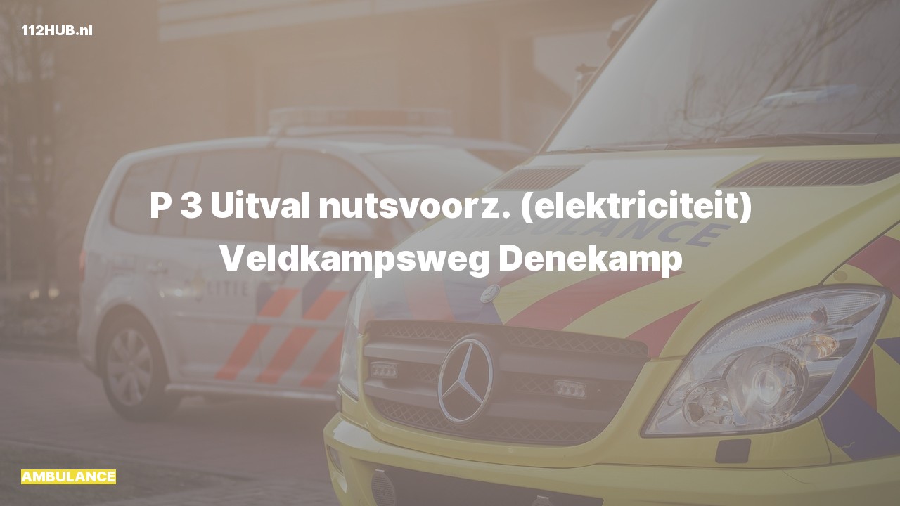 Deelafbeelding voor Ambulance naar de Veldkampsweg in Denekamp.