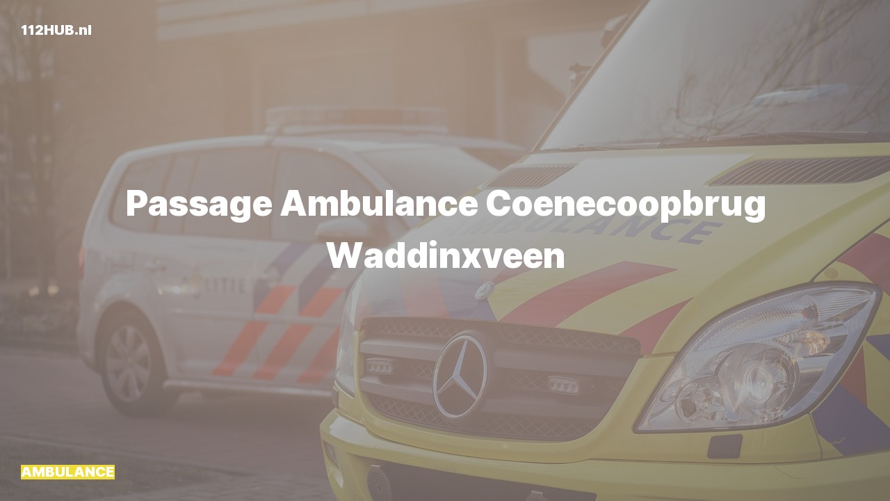 Deelafbeelding voor Ambulance naar de Coenecoopbrug in Waddinxveen.