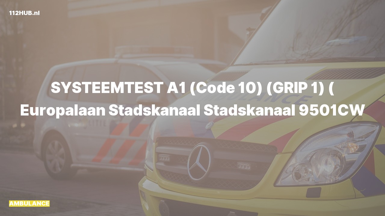 Deelafbeelding voor P2000-melding systeemtest.