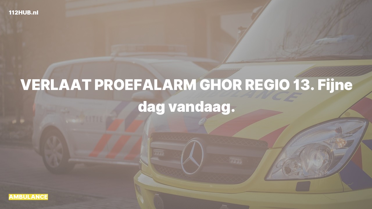Deelafbeelding voor De ambulance is uitgerukt (proefalarm)