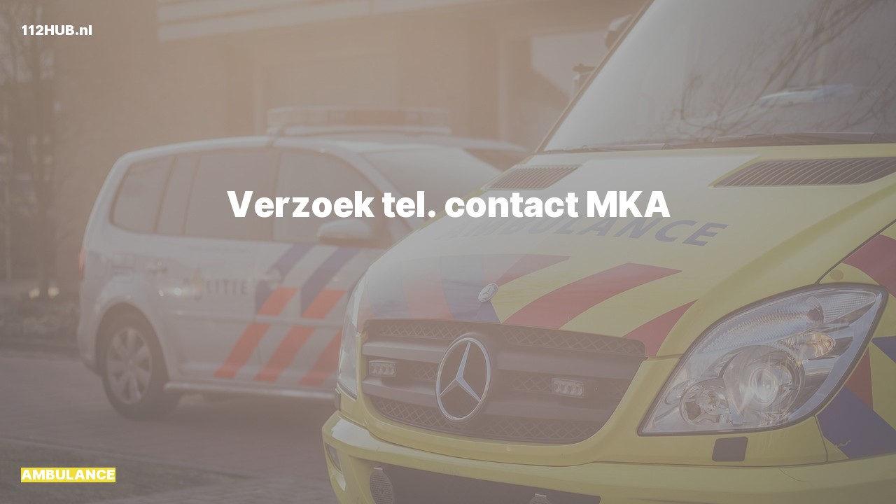 Deelafbeelding voor Ambulance contact meldkamer.