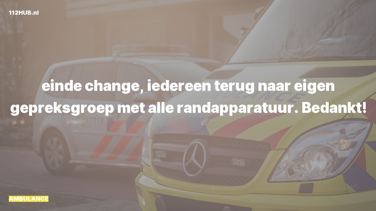 Deelafbeelding voor De ambulance is uitgerukt
