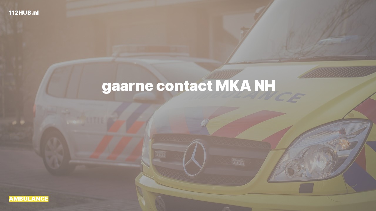 Deelafbeelding voor Ambulance contact meldkamer.