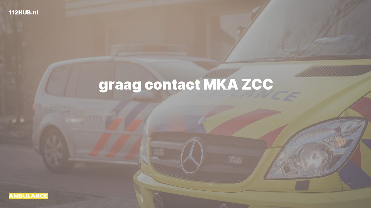 Deelafbeelding voor Ambulance contact meldkamer.