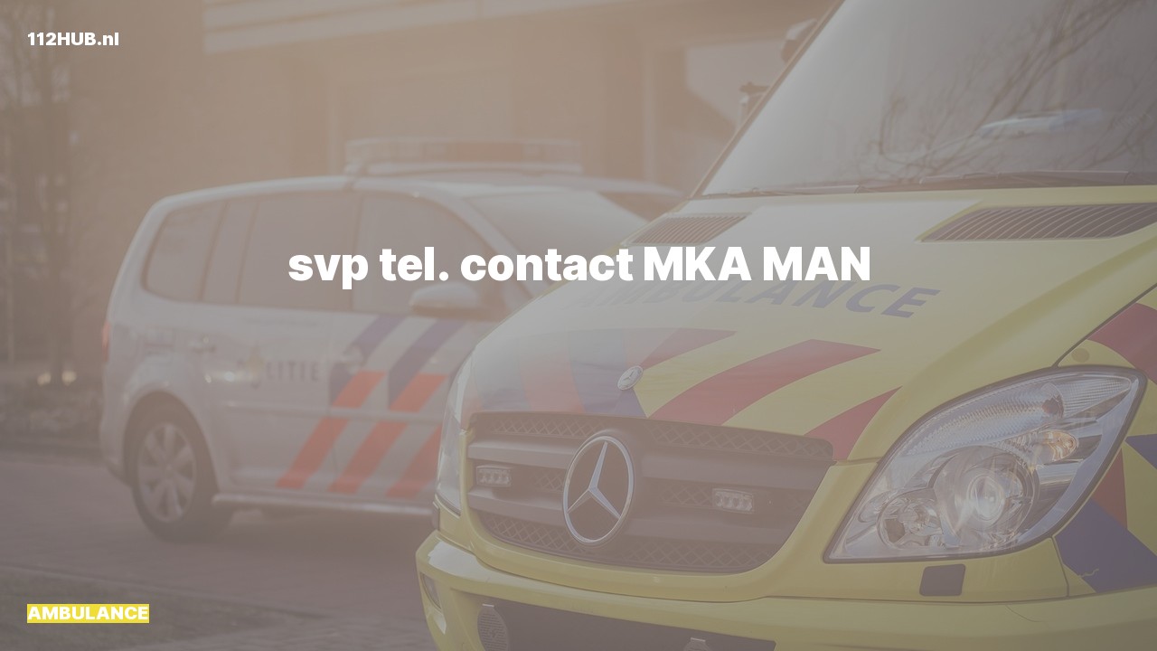 Deelafbeelding voor Ambulance contact meldkamer.