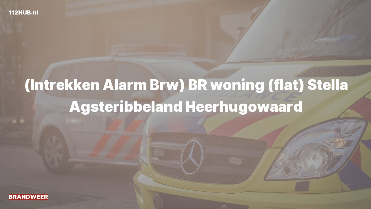 Deelafbeelding voor Brandweer trekt alarm in. Was: ( ) BR woning (flat) Stella Agsteribbeland Heerhugowaard.
