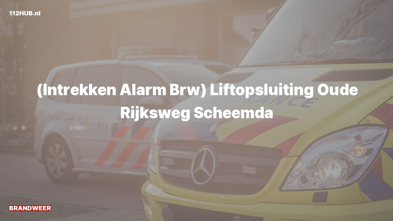 Deelafbeelding voor Brandweer trekt alarm in. Was: ( ) Liftopsluiting Oude Rijksweg Scheemda
