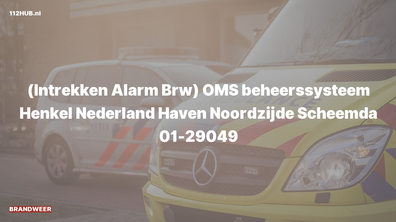 Deelafbeelding voor Brandweer trekt alarm in. Was: ( ) OMS beheerssysteem Henkel Nederland Haven Noordzijde Scheemda 01-29049.