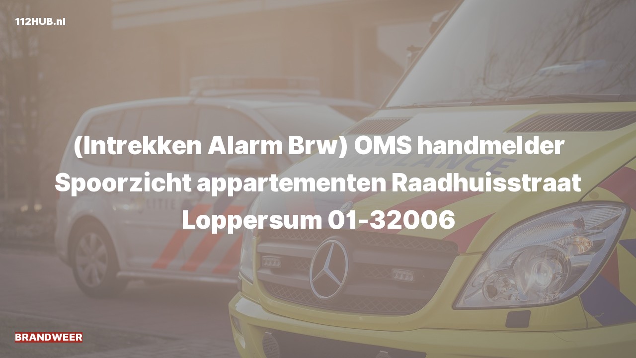 Deelafbeelding voor Brandweer trekt alarm in. Was: ( ) OMS handmelder Spoorzicht appartementen Raadhuisstraat Loppersum 01-32006