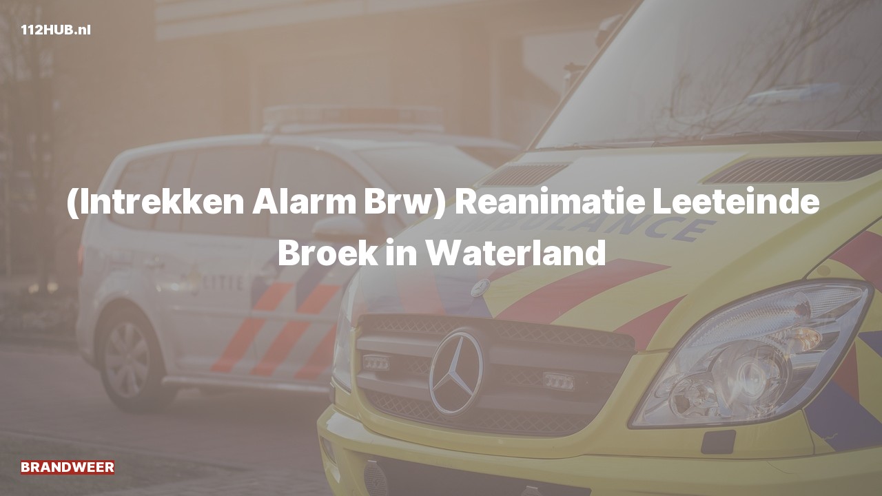 Deelafbeelding voor Brandweer trekt alarm in. Was: ( ) Reanimatie Leeteinde Broek in Waterland