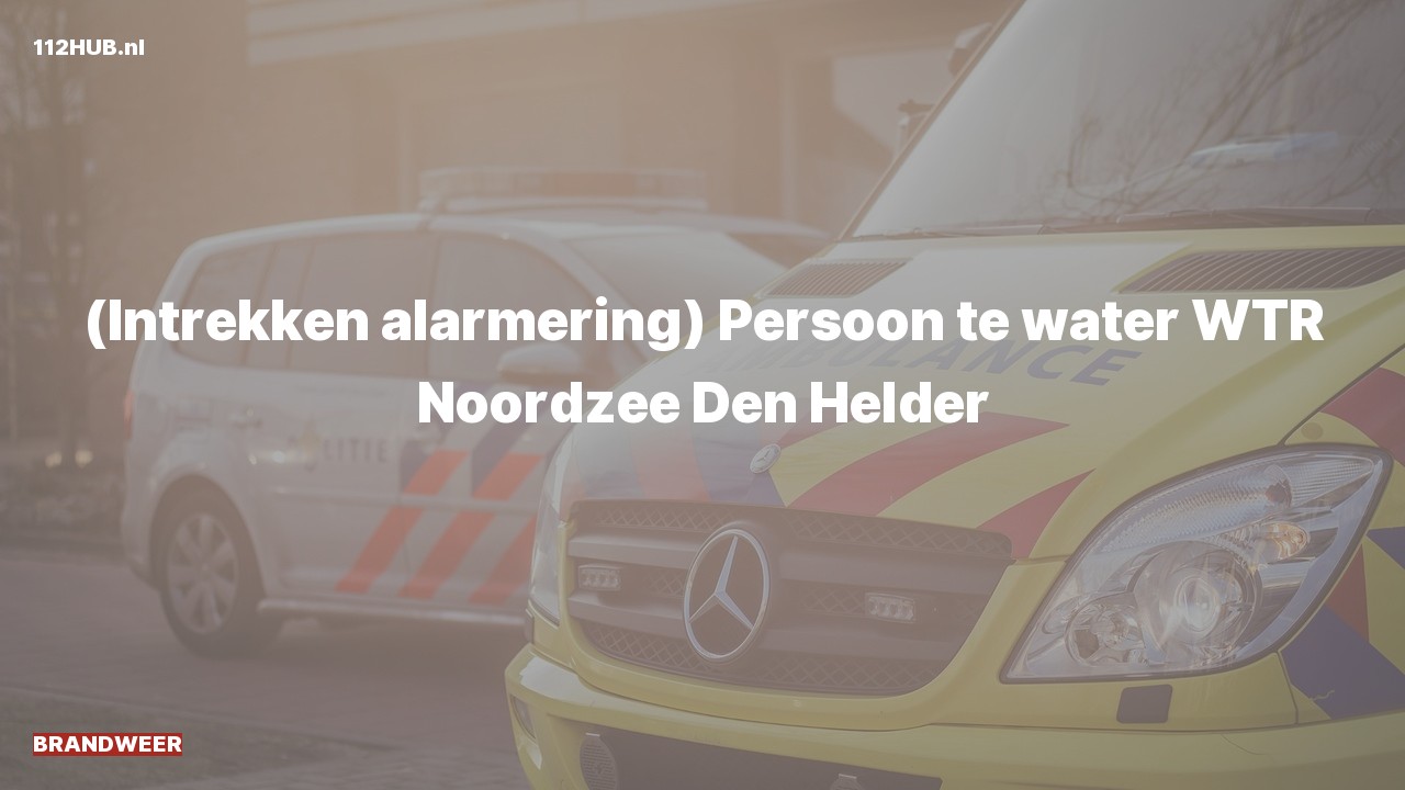 Deelafbeelding voor Brandweer trekt alarm in. Was: ( ) Persoon te water WTR Noordzee Den Helder.
