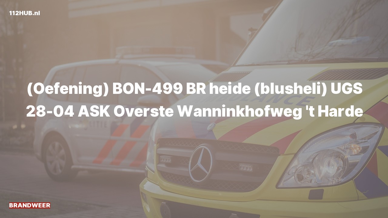 Deelafbeelding voor De brandweer is uitgerukt (oefening) voor een brand naar de 't Harde in Haren Gn