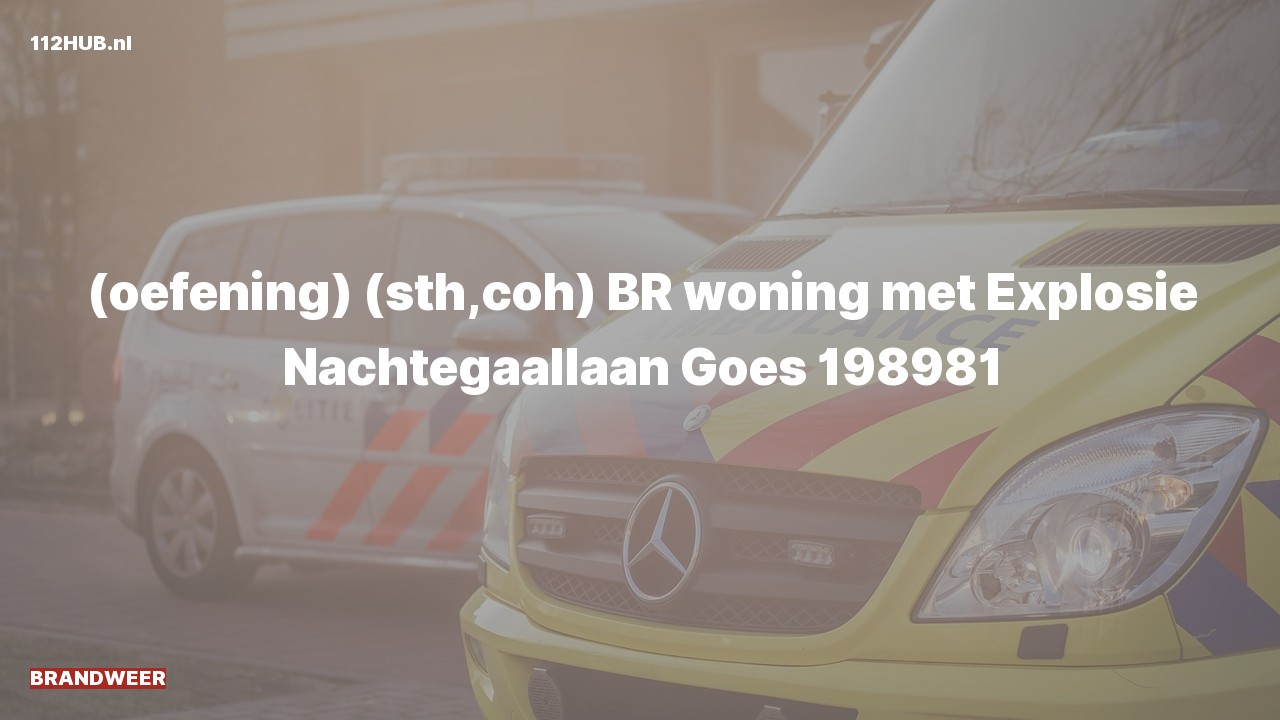 Deelafbeelding voor Brandweer (oefening) voor brand in woning naar de Nachtegaallaan in Goes.