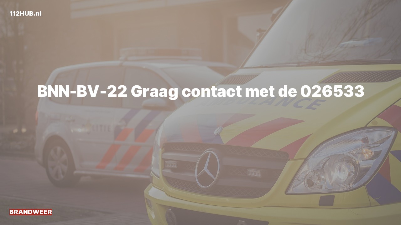 Deelafbeelding voor De brandweer is uitgerukt om contact op te nemen