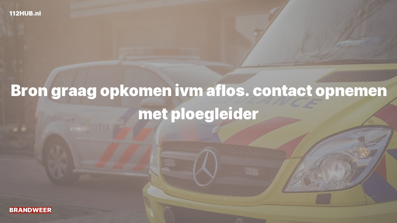 Deelafbeelding voor Brandweer graag contact.