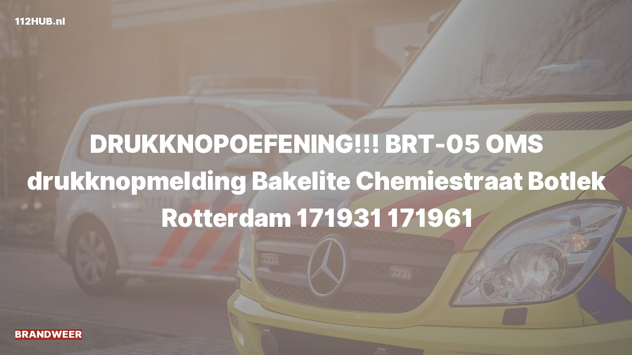 Deelafbeelding voor De brandweer is uitgerukt voor een oefening naar de Chemiestraat in Botlek Rotterdam