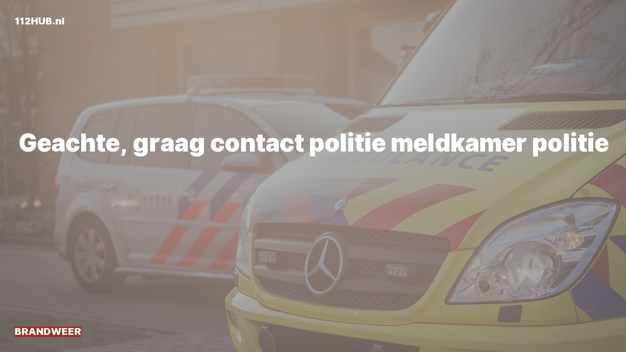 Deelafbeelding voor Brandweer graag contact.