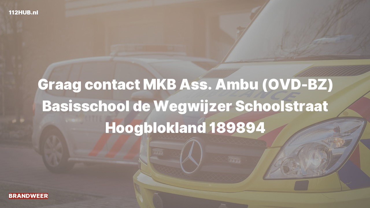 Deelafbeelding voor Brandweer voor ambulance-assistentie.