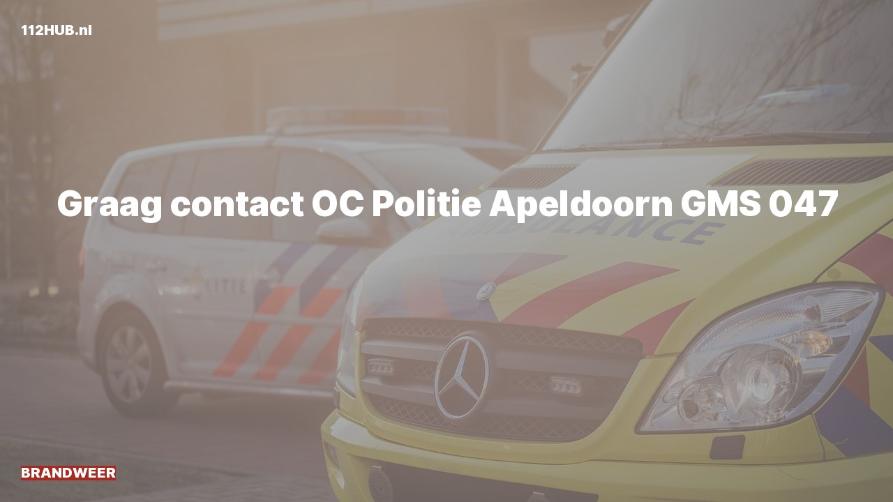 Deelafbeelding voor Brandweer graag contact.