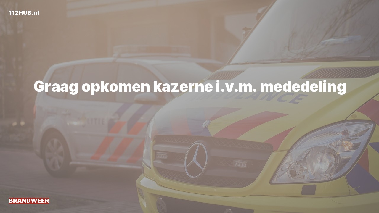 Deelafbeelding voor P2000-melding.