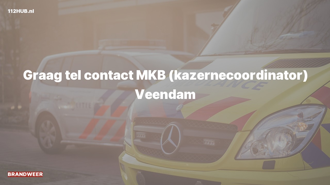 Deelafbeelding voor P2000-melding contact meldkamer.