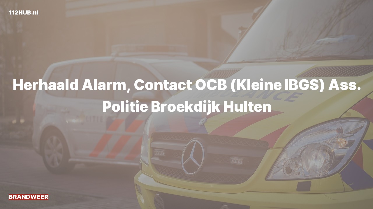 Deelafbeelding voor De brandweer is uitgerukt naar de Broekdijk in Hulten