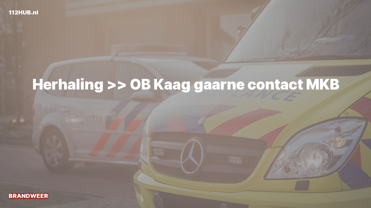 Deelafbeelding voor P2000-melding contact meldkamer.
