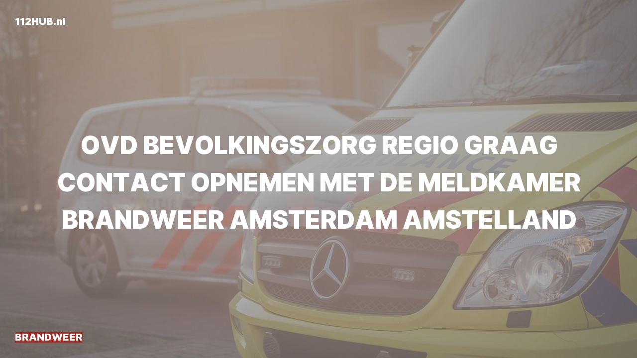 Deelafbeelding voor De brandweer is uitgerukt om contact op te nemen
