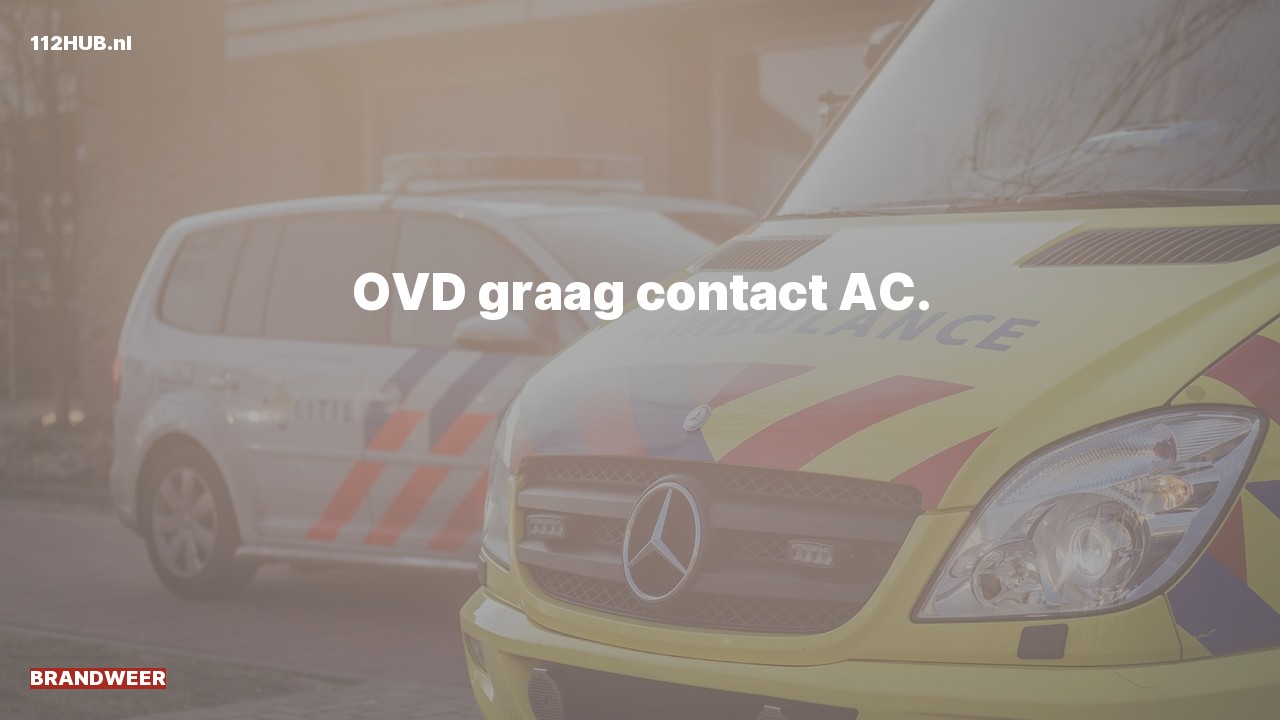 Deelafbeelding voor Brandweer graag contact.