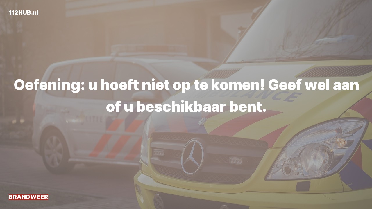 Deelafbeelding voor Brandweer (oefening) oefening.