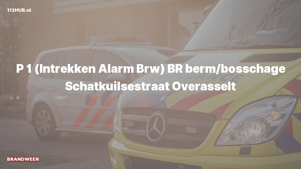 Deelafbeelding voor Brandweer trekt spoed-alarm in. Was: BR berm/bosschage Schatkuilsestraat Overasselt.