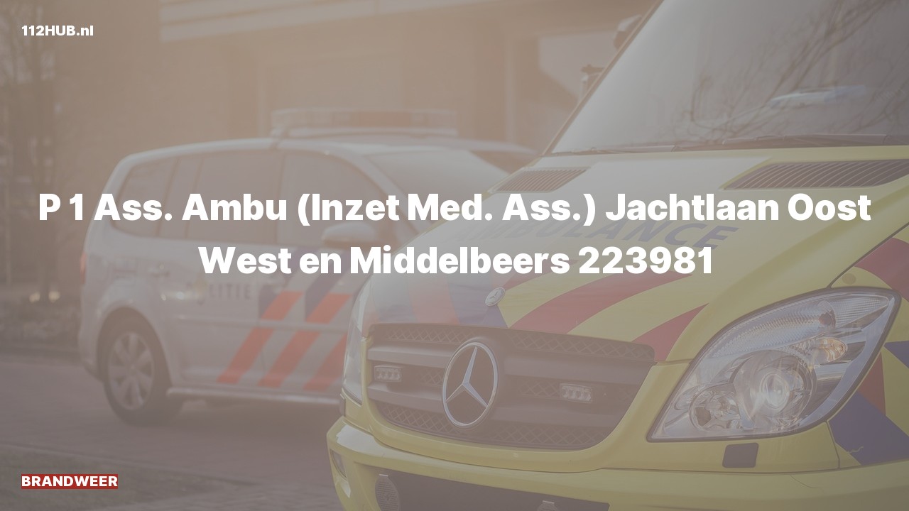 Deelafbeelding voor Brandweer met spoed voor ambulance-assistentie naar de Jachtlaan in Oost West en Middelbeers.