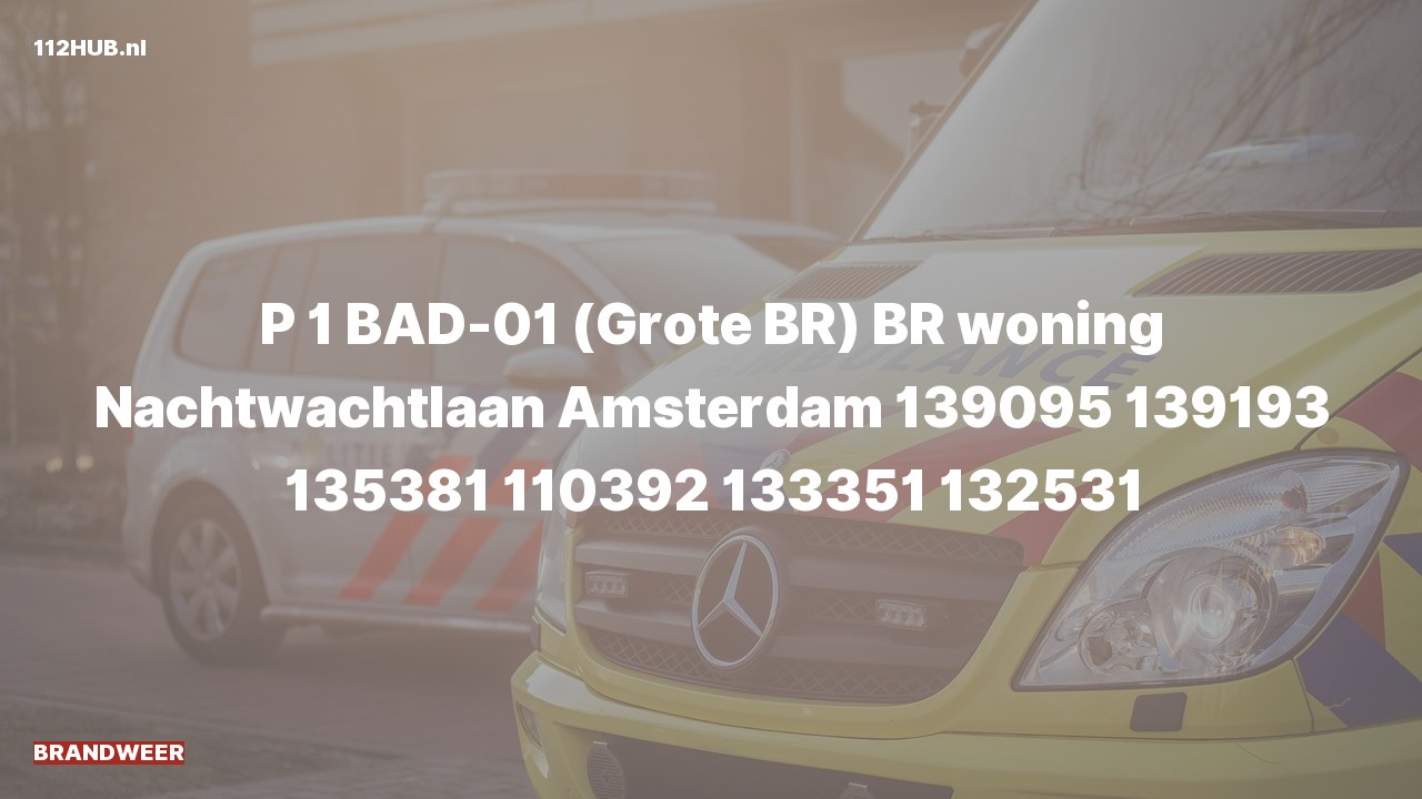 Deelafbeelding voor De brandweer is met spoed uitgerukt voor een woningbrand naar de Nachtwachtlaan in Amsterdam
