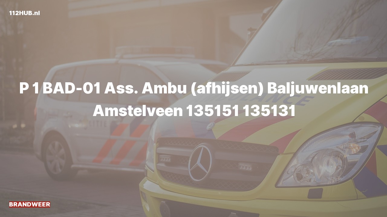 Deelafbeelding voor Brandweer met spoed voor afhijsen naar de Baljuwenlaan in Amstelveen.