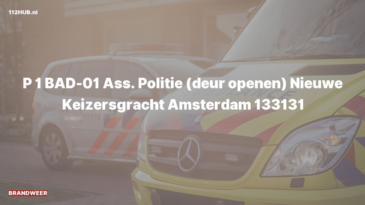 Deelafbeelding voor Brandweer met spoed naar de Nieuwe Keizersgracht in Amsterdam.