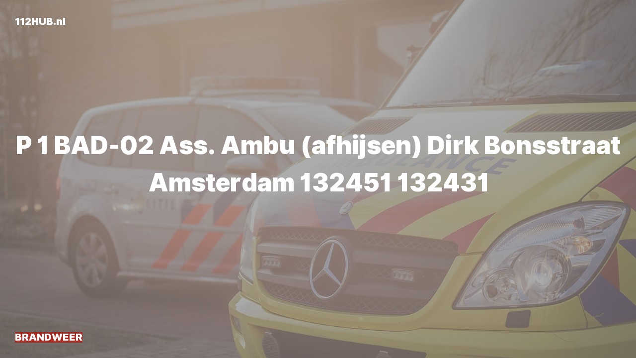 Deelafbeelding voor Brandweer met spoed voor afhijsen naar de Dirk Bonsstraat in Amsterdam.