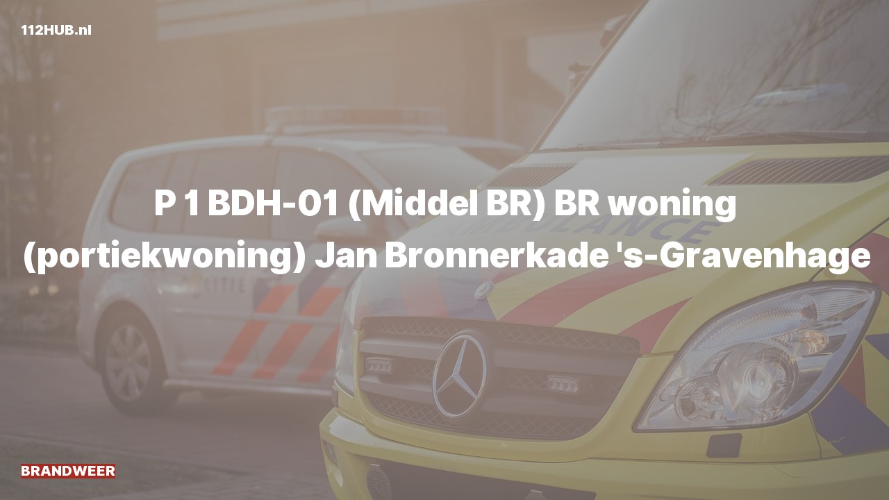 Deelafbeelding voor De brandweer is met spoed uitgerukt voor een woningbrand naar de Jan Bronnerkade in 's-Gravenhage