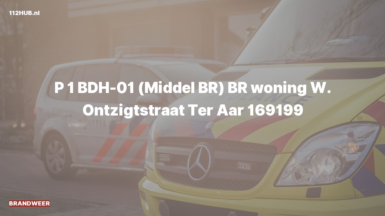 Deelafbeelding voor Brandweer met spoed voor brand in woning naar de W. Ontzigtstraat in Ter Aar.