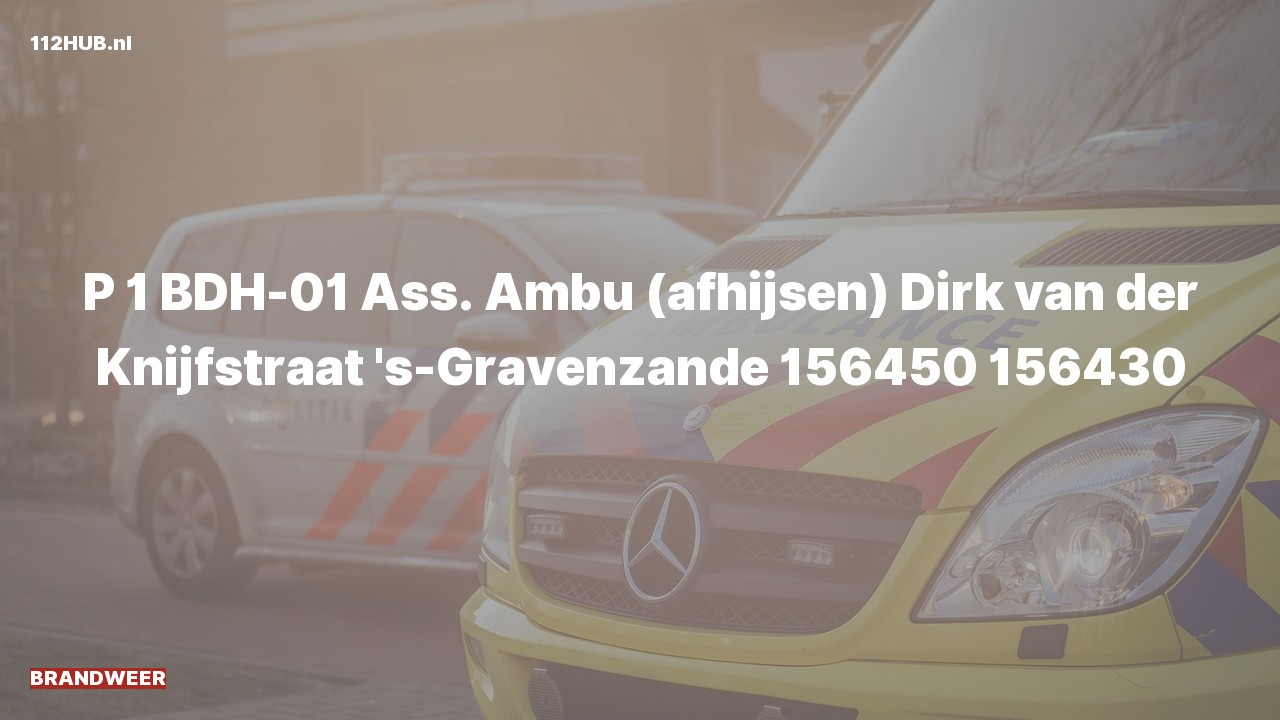Deelafbeelding voor De brandweer is met spoed uitgerukt voor afhijsen naar de Dirk van der Knijfstraat in 's-Gravenzande