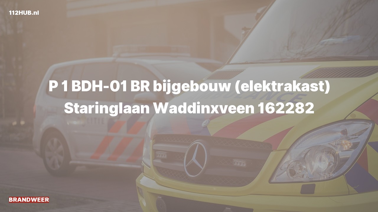Deelafbeelding voor Brandweer met spoed naar de Staringlaan in Waddinxveen.