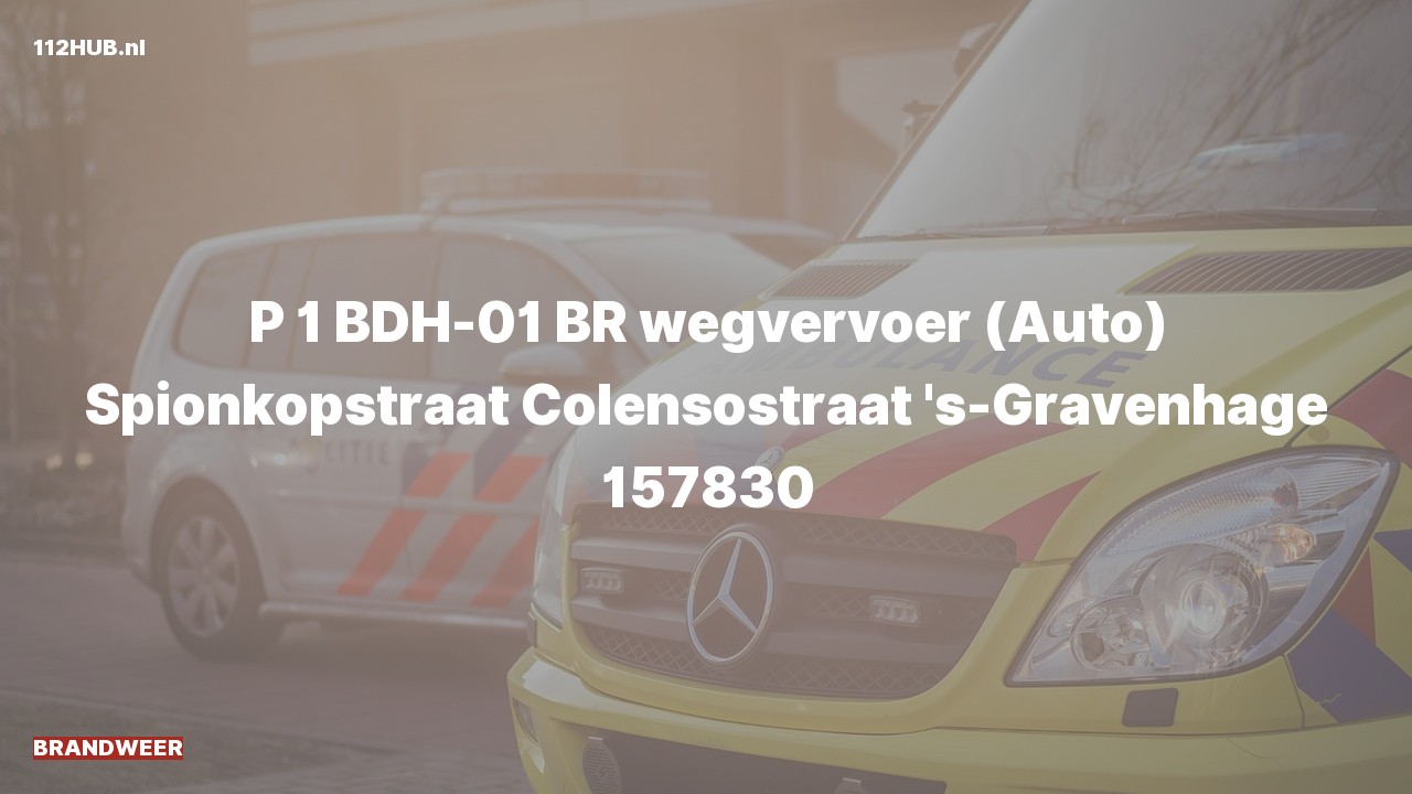 Deelafbeelding voor Brandweer met spoed naar de Spionkopstraat in 's-Gravenhage.